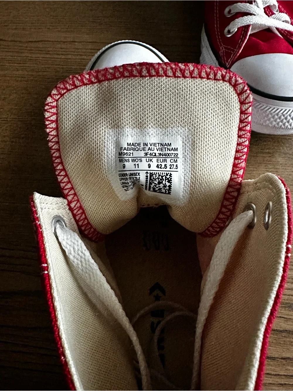 Converse High Top Sneakers - Red and White